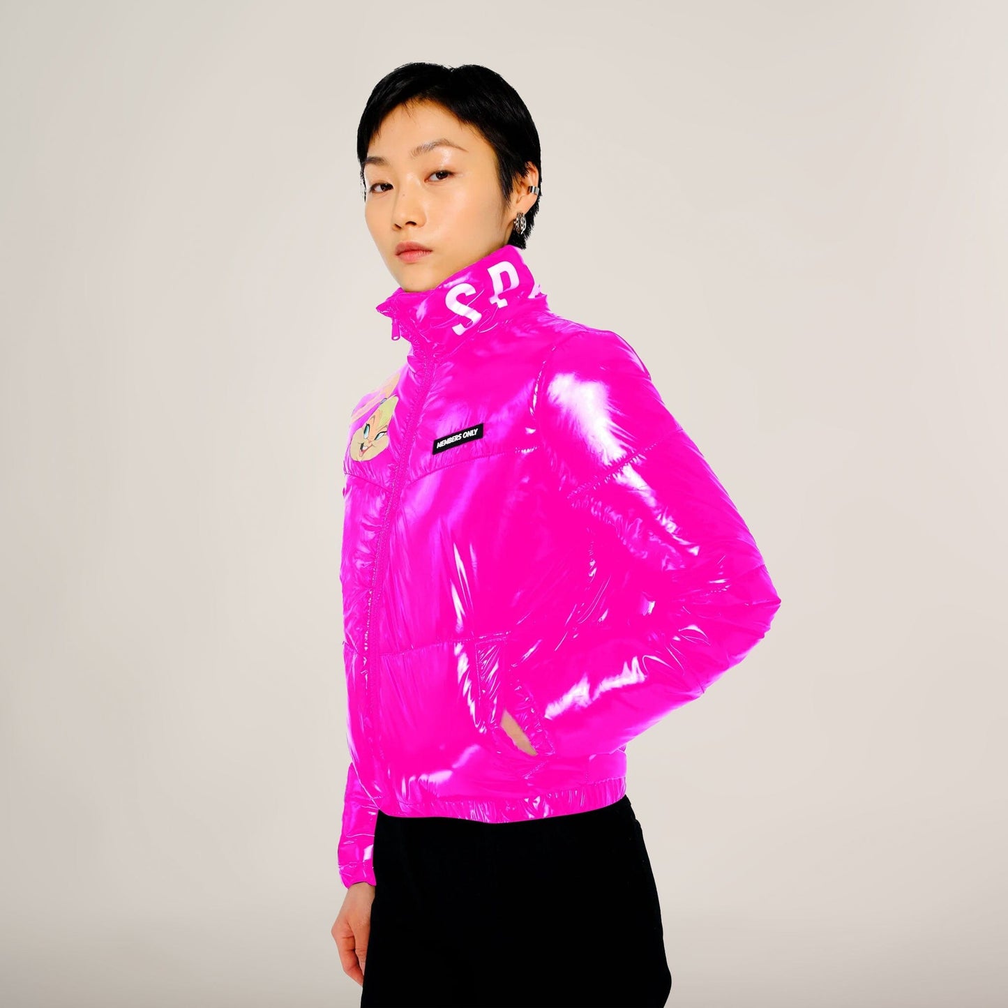 Women's Space Jam High Shine Puffer with Printed Jacket - FINAL SALE