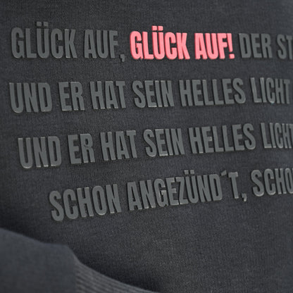 Zip-Jacke "GLÜCK AUF" Washedblack