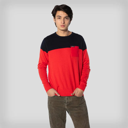 Men's Color Block Pullover Sweater - FINAL SALE