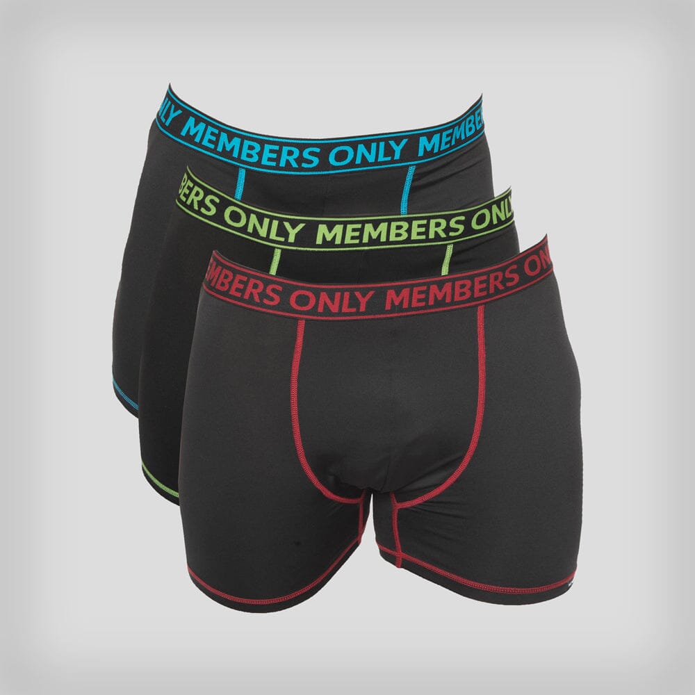 Men's 3PK Athletic Boxer Brief Contrast Elastic - FINAL SALE