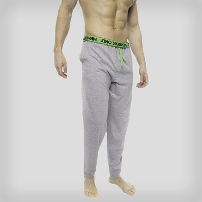 Men's Heather Contrast Elastic Sleep Pants - Grey Green - FINAL SALE