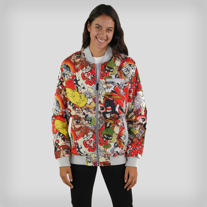 Women's Looney Tunes Vintage Mash Print Oversized Jacket - FINAL SALE