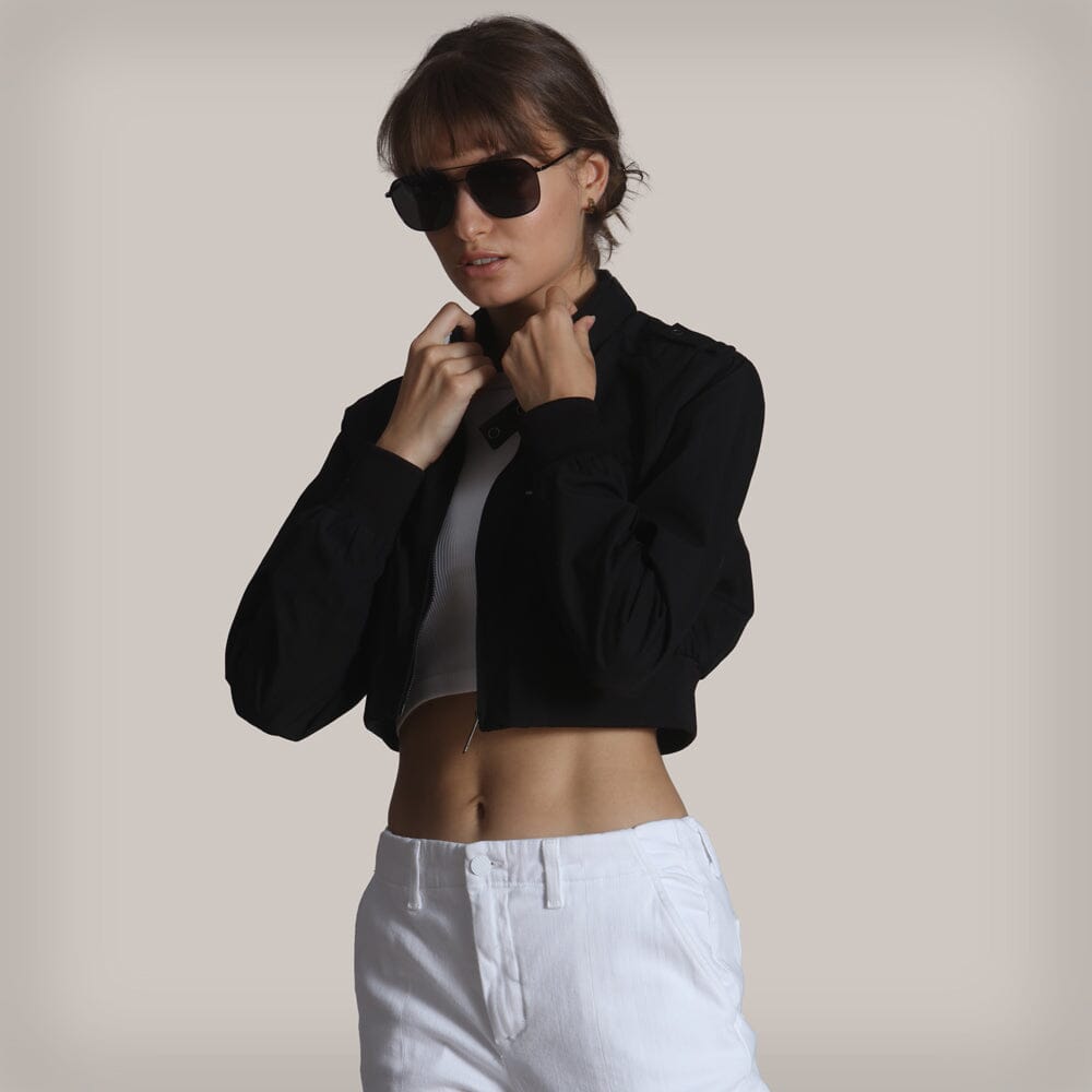 Women's Mini Cropped Racer Jacket