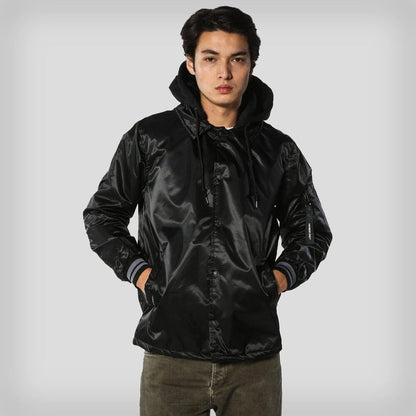 Men's Coach Jacket with Fleece Hood - FINAL SALE