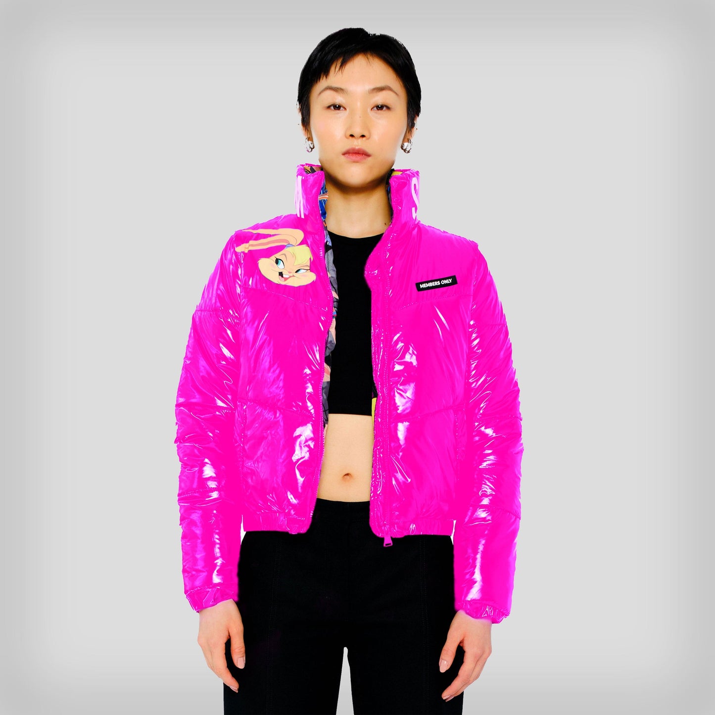 Women's Space Jam High Shine Puffer with Printed Jacket - FINAL SALE