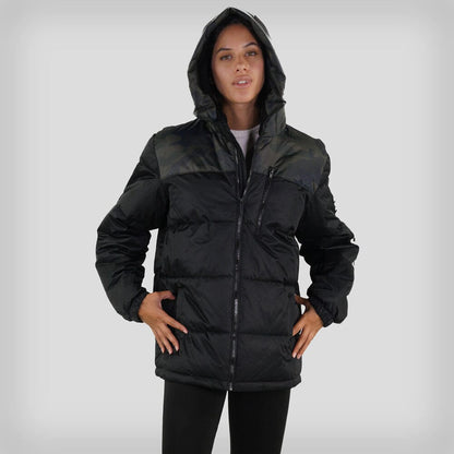 Women's Twill Block Puffer Oversized Jacket - FINAL SALE