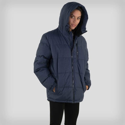 Women's Twill Block Puffer Oversized Jacket - FINAL SALE